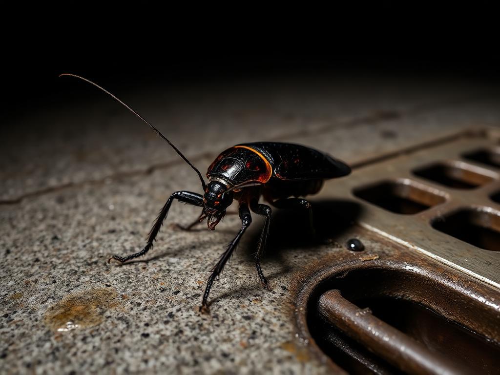 Oriental Cockroach specimen photograph